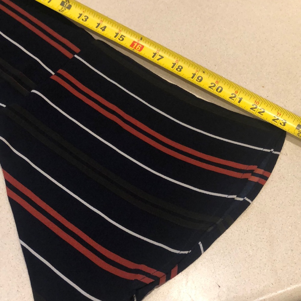 JODIFL BELL SLEEVE STRIPED TOP HIGH LOW HEM BLUE RED WHITE SIZE LARGE NEW - Picture 13 of 15